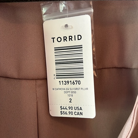 Torrid Tan Blouse Size 2 - Picture 4 of 6